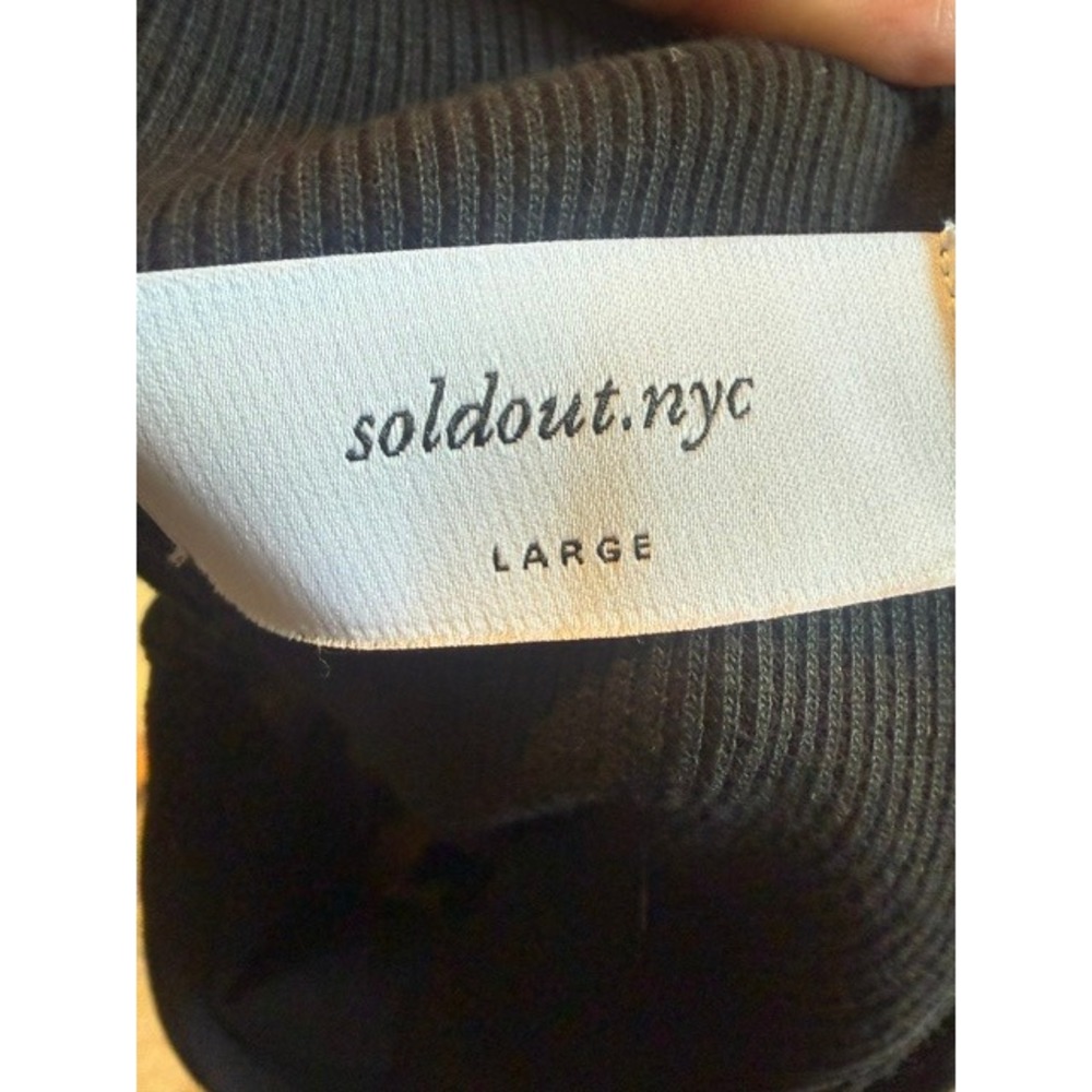 soldout.nyc The One And Only Dress Large Black Ribbed One Shoulder Maxi - Picture 4 of 7